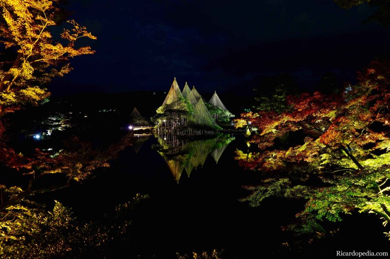 Japan Kanazawa Kenrokuen Garden Night